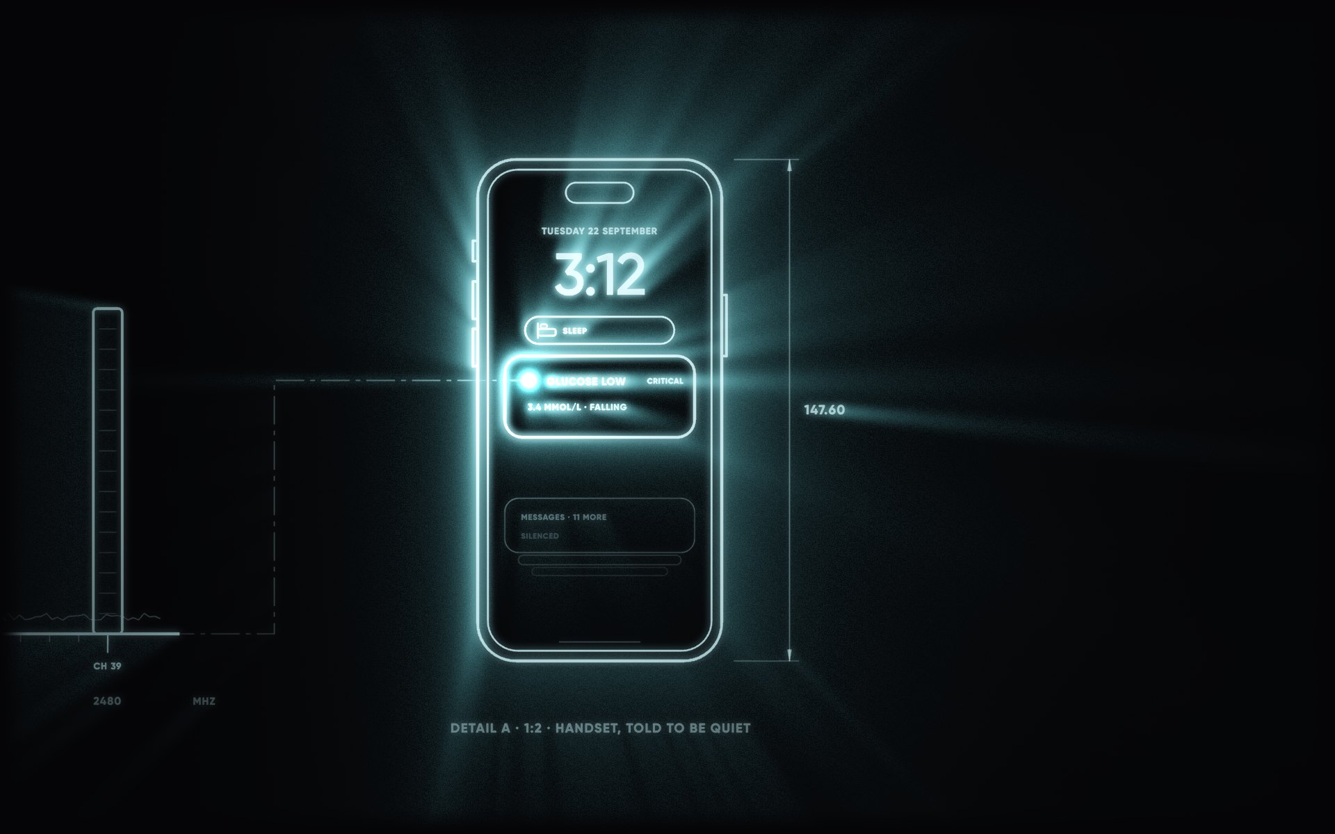 A phone on Sleep Focus, the alert still arriving